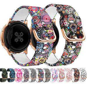 WHOP-A1 20mm 22mm Silicone Strap For Samsung Galaxy Watch Gear S3 Active 2 Graffiti style strap For Garmin watch moto 360 HuaMi Amazfit bip Huawei watch band