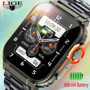 LIGE AMOLED HD Screen Bluetooth Call Women Smart Watch Men 600Mah Large Battery 100+ Sports Fitness Tracker Waterproof Smartwatch Man