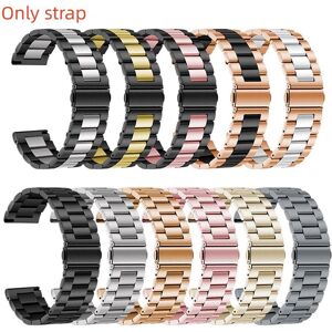 csj Stainless Steel Band for Samsung Galaxy Watch 5 4 3 Pro Gear Huawei GT 2 3 Amazfit GTR Metal Bracelet Wrist Band 20mm 22mm Strap