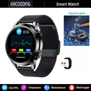 SACOSDING Smart Watch SACOSDING HD EKG Smart watch Body Temperature Blood Oxygen Heart Rate Sport Fitness Smartwatch for men women IP67 For Android IOS