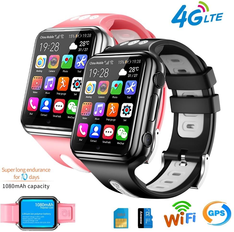 Outdoor Exercises H1 4G GPS Wifi location Student/Children Smart Watch Phone android system app install Bluetooth Smartwatch SIM Card  w5