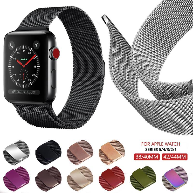 Watch peripherals Milanese Loop strap For Apple Watch series6 SE 5 4 band 44mm 40mm iwatch se 6 5 3 2 1 42mm 38mm Stainless Steel Bracelet watch Accessories