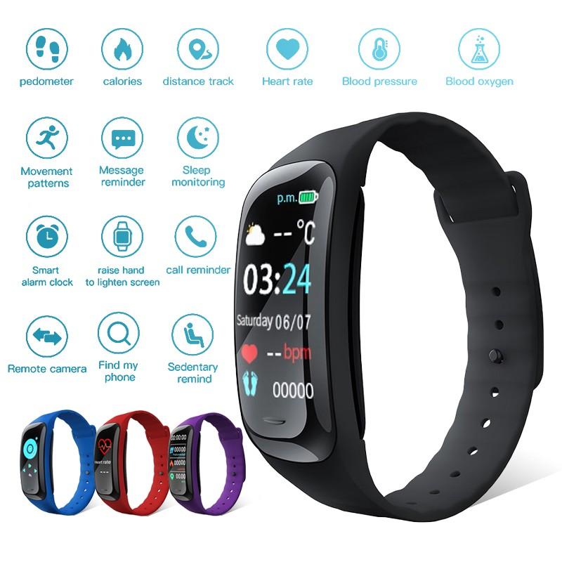 Crazy3C Men Women Smart Watch Heart Rate Blood Pressure Monitor Fitness Tracker Watch Smart Bracelet Smartwatch