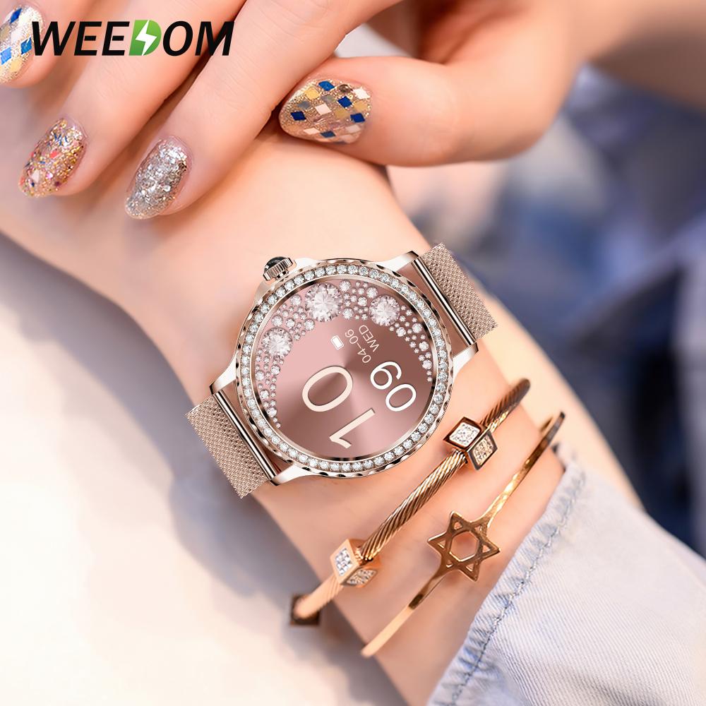 WEEDOM NEW Fashion Smart Watch For Lady Bluetooth Call 100+Sports Mode Waterproof Fitness Woman Smartwatch DIY Custom Dials +Box