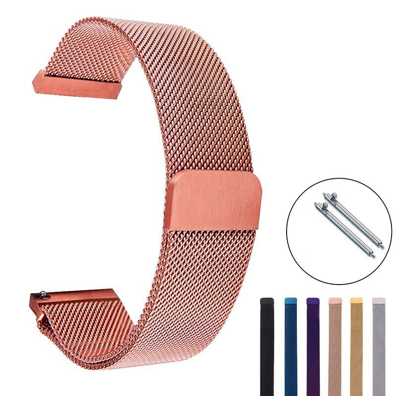 Your Watch World Smartwatch Bracelet Stainless Steel Milanese Loop Watch Band Magnetic Closure Hero Band Wrist Strap Metal Replacement