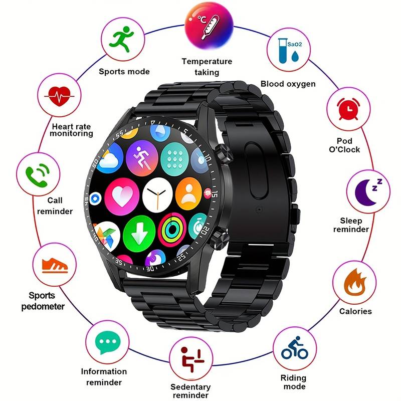 GLOBUS Smart Watch Plus Bluetooth Call Wireless Charging Heart Rate Blood Pressure Monitoring