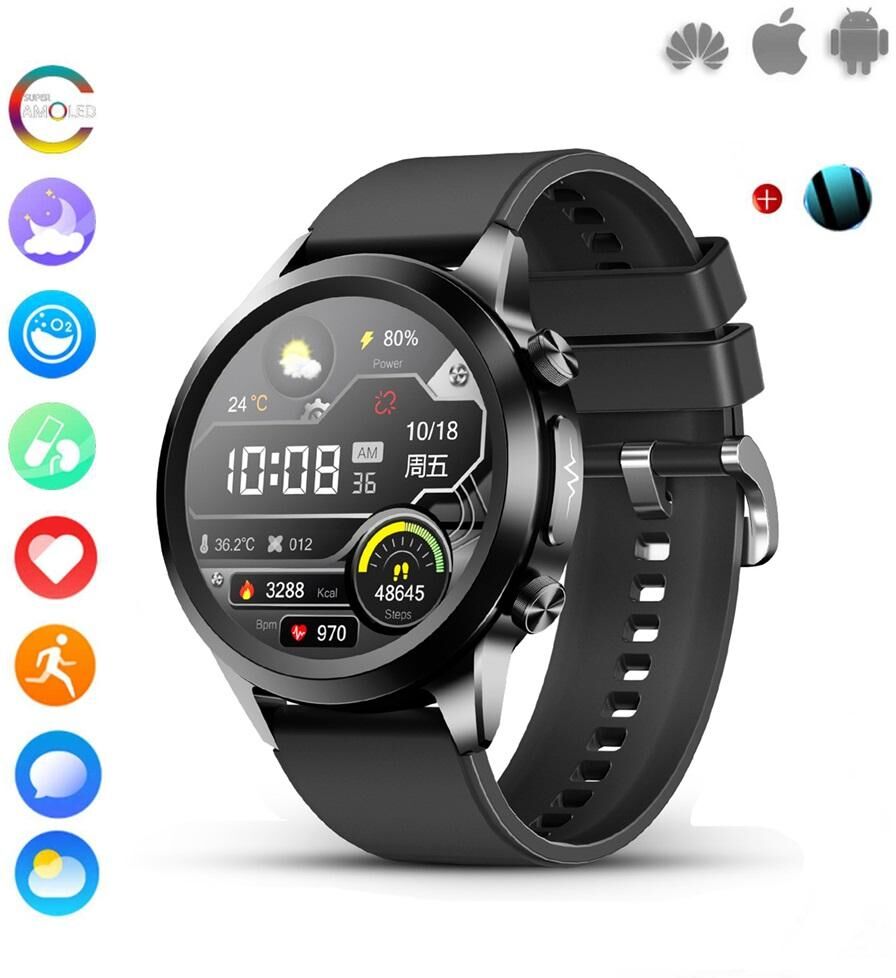 SACOSDING Smart Watch 2023 EKG+PPG Smart Watch Men Health Heart Rate Blood Pressure Fitness Watch IP68 Waterproof Sapphire Screen Smartwatch For Android ios