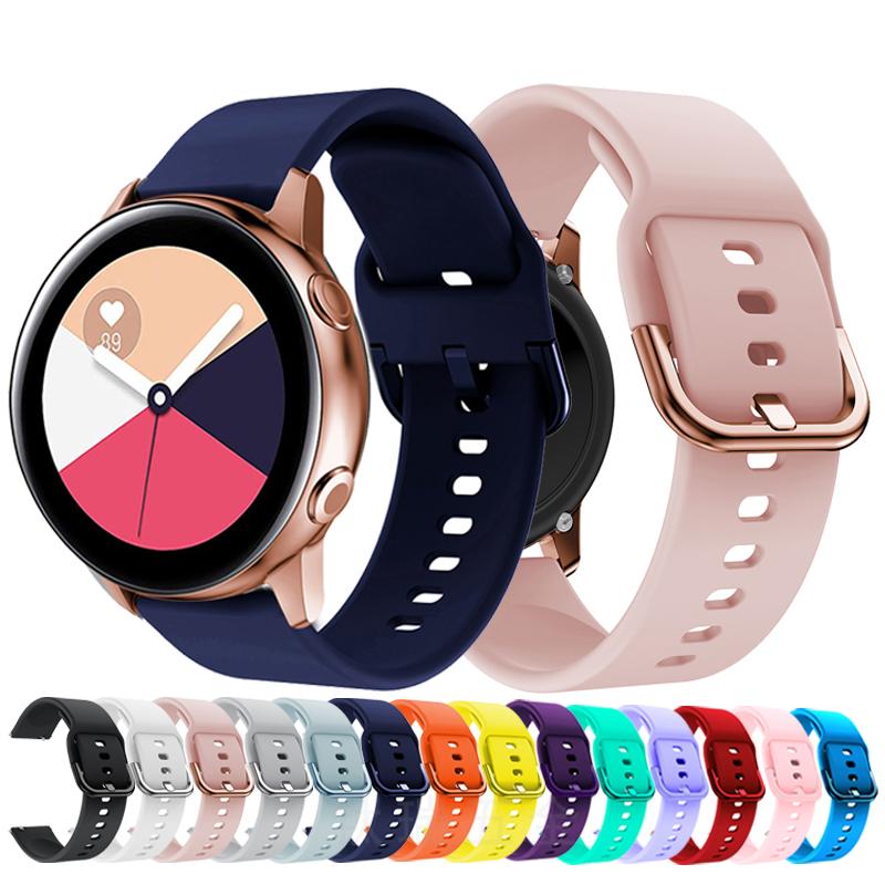 VA VA VOOM 20mm 22mm Silicone Strap Watchbands For Samsung Galaxy watch 42m 46mm Active 2 Gear S2 S3 Honor Amazfit BIP Huawei watch gt 2 Bracelet Wristband
