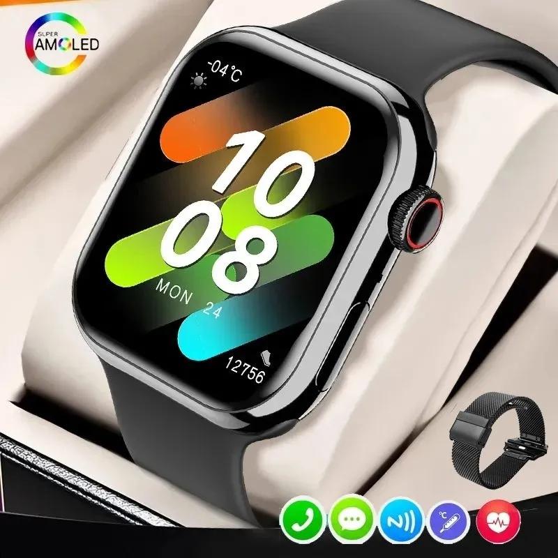 SACOSDING Smart Watch Smart Watch Women GPS Tracker Watch 9 Mini HD Screen BT Call Heart Rate Blood Pressure Men Smartwatch For Apple Watch IWO Watch