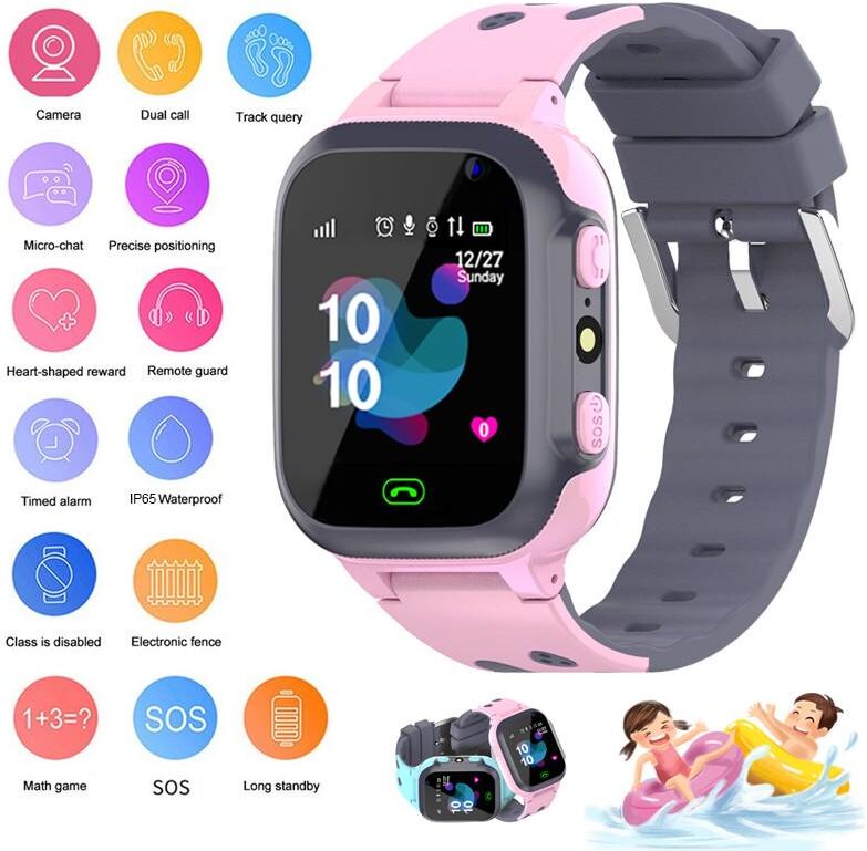 Happy family 1.44 Inch Waterproof Smart Watch for Kids GPS Tracker SOS Call