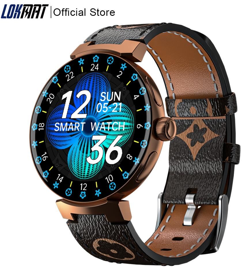 LOKMAT TIME PRO Fashion Smart Watch Rotating Key Full Round Touch Screen NFC Smartwatches Bluetooth calls for Android Ios Phone