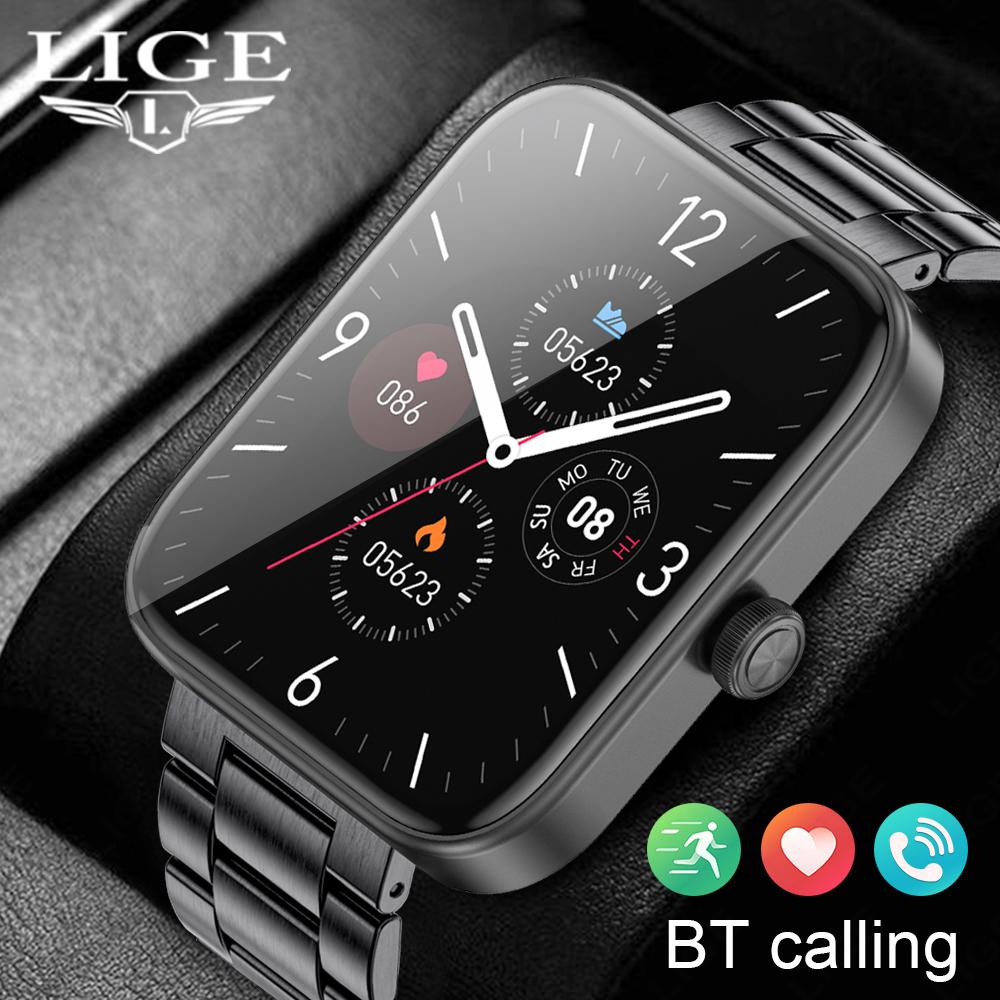 2023 LIGE Men Smart Watch Outdoor Sports Waterproof Fitness Smart Bracelet Bluetooth Call Music Control Health Testing Women Smart Watch