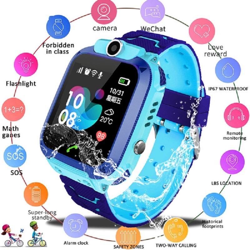 GLOBUS Q12 Kids Smart 2G Call Phone Watch Waterproof Mother Children GPS Monitor Boy Girls SOS Child Sports Digital Watches Tracker