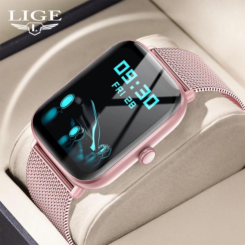 2022 LIGE New Women Smart Watch Heart Rate Monitor Health Sports Watches Life Waterproof Women Smartwatch For Huawei Xiaomi Apple
