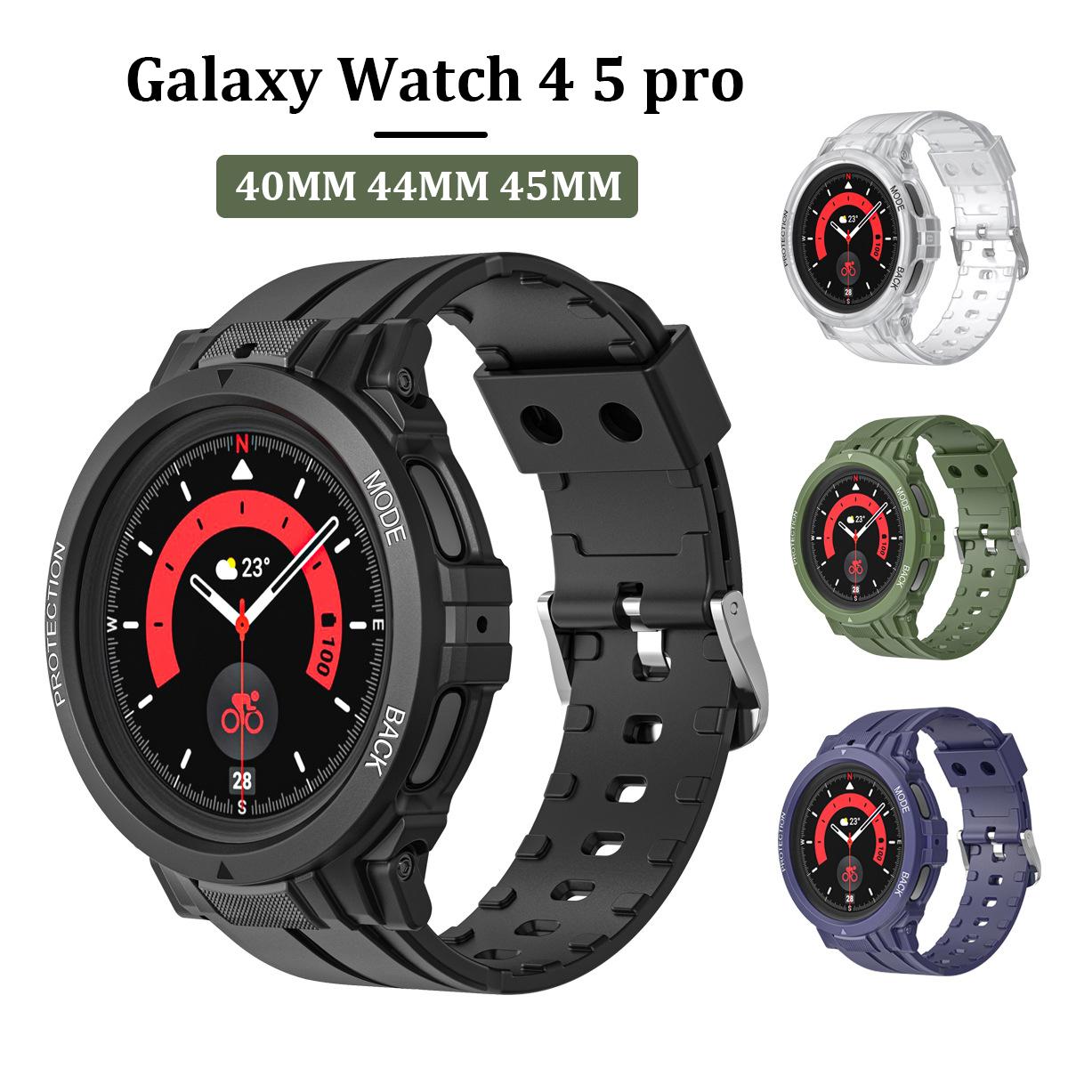 MY-CASE Sports TPU Band Case For Samsung Galaxy Watch 4 5 40 44mm Women Men Wrist Bracelet Strap Protector for Samsung galaxy watch 5 pro 45mm