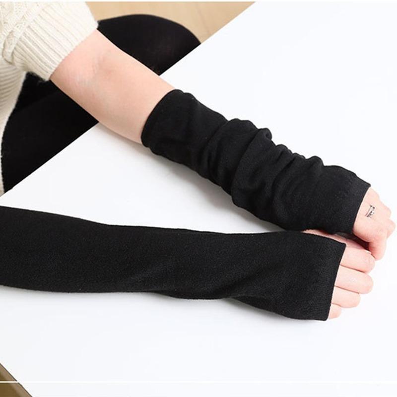 Taylor Erotic Lingerie Long Fingerless Gloves Women Girls Wrist Elbow Thermal Gloves Hand Arm Warmers Knitted Elbow Gloves Mittens Anime Arm Sleeves