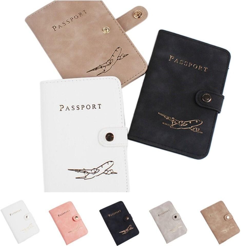 yaozong Travel Accessories PU Leather Passport Cover Card Case Ticket Holder Simple Passport Clip  Female