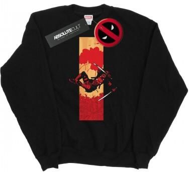 Marvel Mens Deadpool Blood Strip Sweatshirt