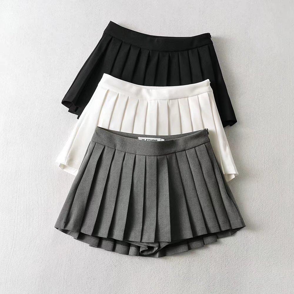 Taylor Erotic Lingerie White High Waist Pleated Mini Skirt   Women Black Mini Skirt Korean - Summer High