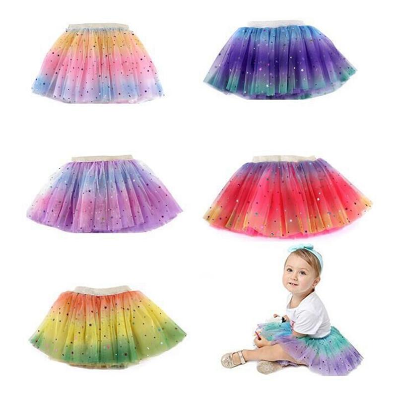Sunshine kids clothing Children's Princess Skirt Colorful Mesh Tutu Skirt 1-8 Years