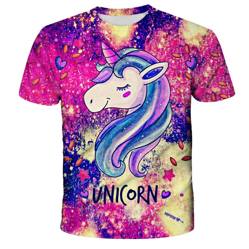 ULao Cartoon T-Shirt Children For Girl Boy Girls Kids Popular TShirts Child Baby Printed 3D Funny Party Tops Clothing Tees