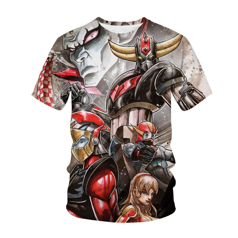ULao Anime Grendizer Children's T-shirt UFO Robot Goldorak 3D Print Streetwear Boy Girl Fashion T Shirt Kids Tees Tops Harajuku Boys Clothing