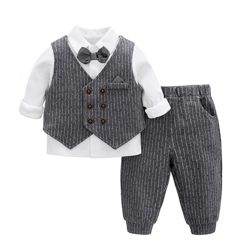 A-Shin Fashion Boys' Set Children's Clothing One Year Old Dress Boys' Baby Suit Three Piece Set