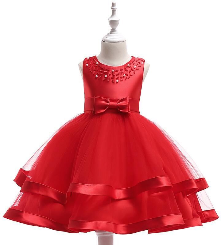 Baby Dress Clothing CO.Ltd Children Clothing Bead Mesh Flower Girl Dresses For Wedding Clothes First Communion Princess Dress Baby Tutu Costum