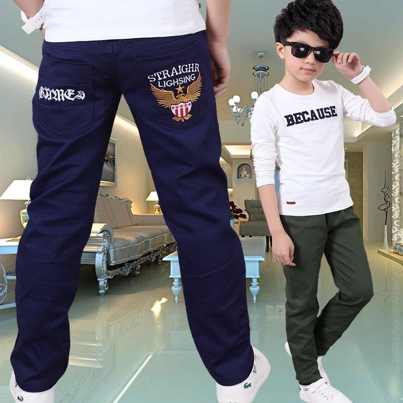 radton Boys Handsome Casual Trousers Cotton Mid-waist Stretch Children's Clothing Spring and Autumn Trends
