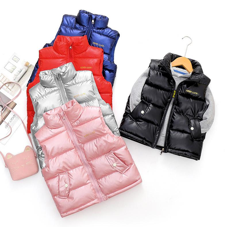 Cozyoutfit Children's down cotton vest boys and girls autumn and winter waistcoat winter clothing