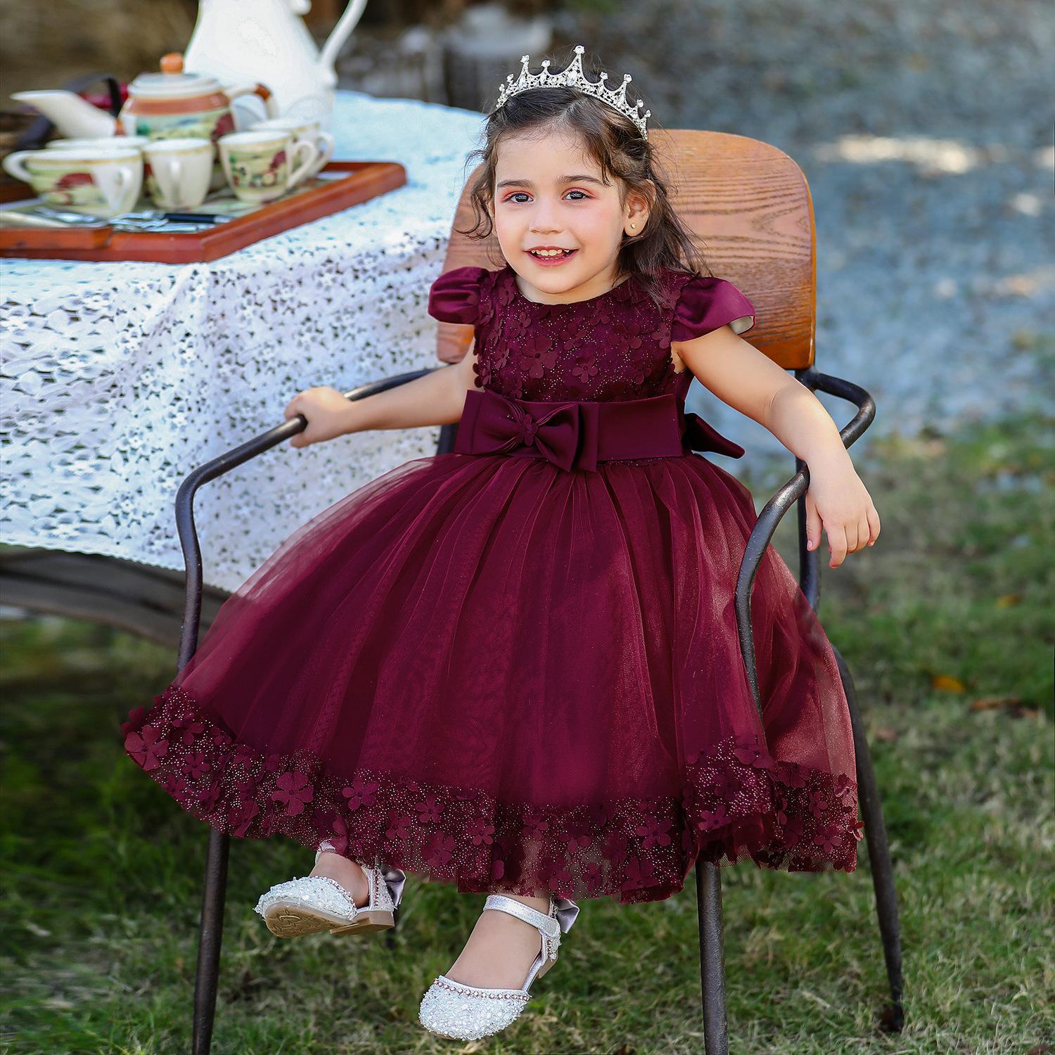 Baby Dress Clothing CO.Ltd Toddler Big Bow Baby Baptism Dress for Girls Children Clothe 1 Years Birthday Party Wedding Princess Dresses Evening Gown