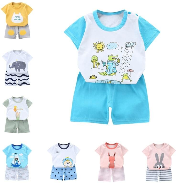 Sunshine kids clothing Baby Boys Girls Clothes Children's Summer Cartoon Tops Cotton  Short Sleeve T-shirt Clothing for Toddler Boy Girl