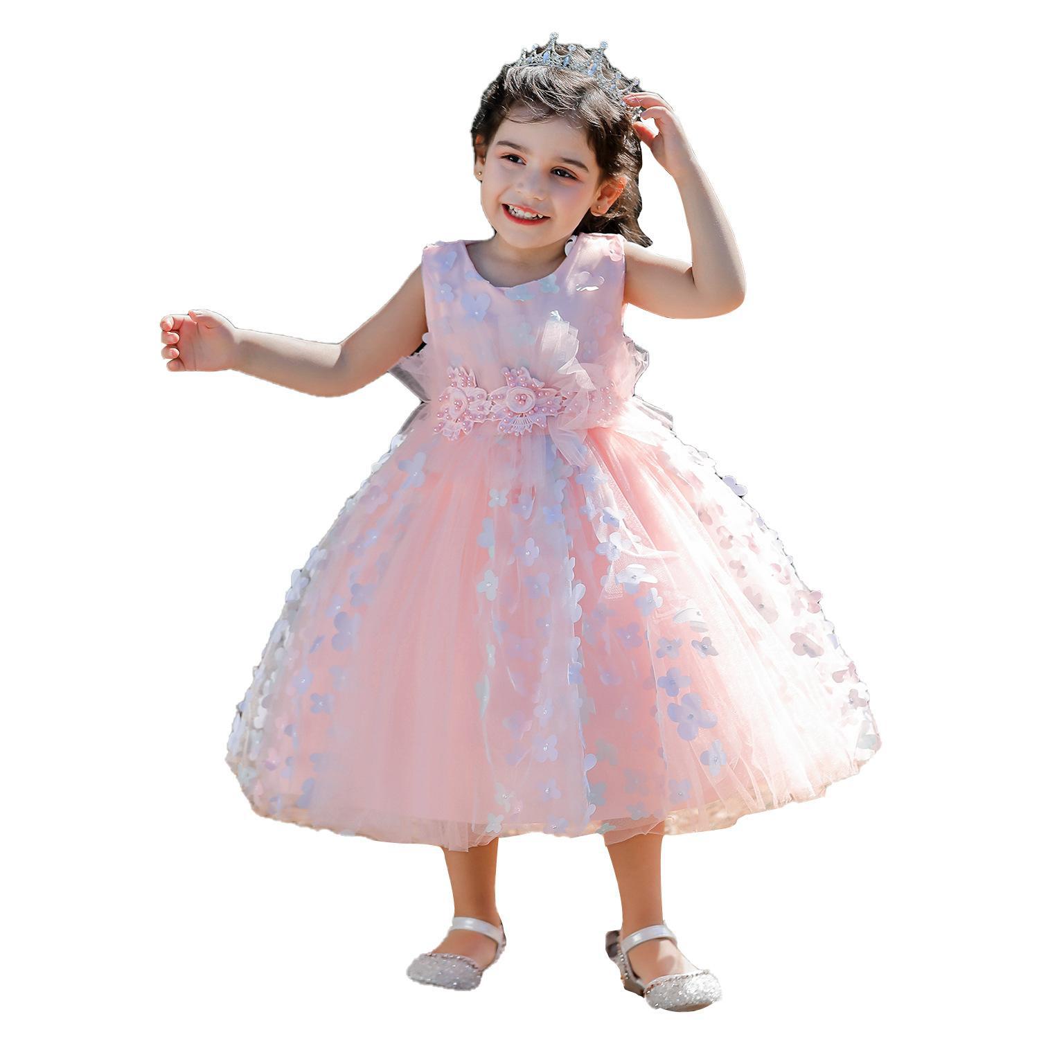 Baby Dress Clothing CO.Ltd Flower Girl Baby Wedding Dress Fairy Petals Children's Clothing Girl Party Dress Kids Clothes Fancy Teenage Girl Gown 0 1 2 3 years