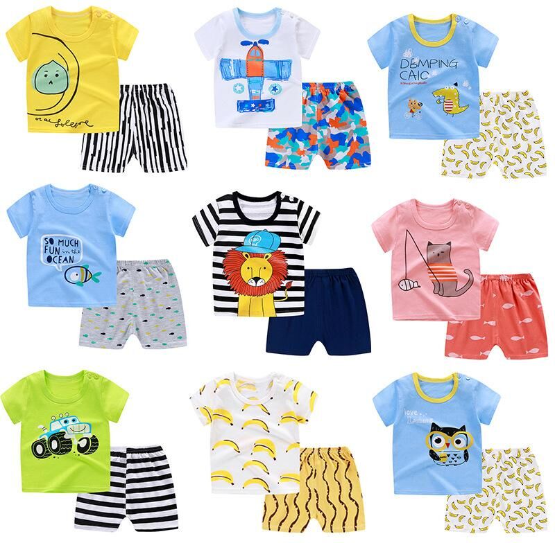 XXYYDS Cute Children Short-sleeved Suit Baby T-shirt Set Cotton Short-sleeved Shorts Kids Summer Children's Clothing