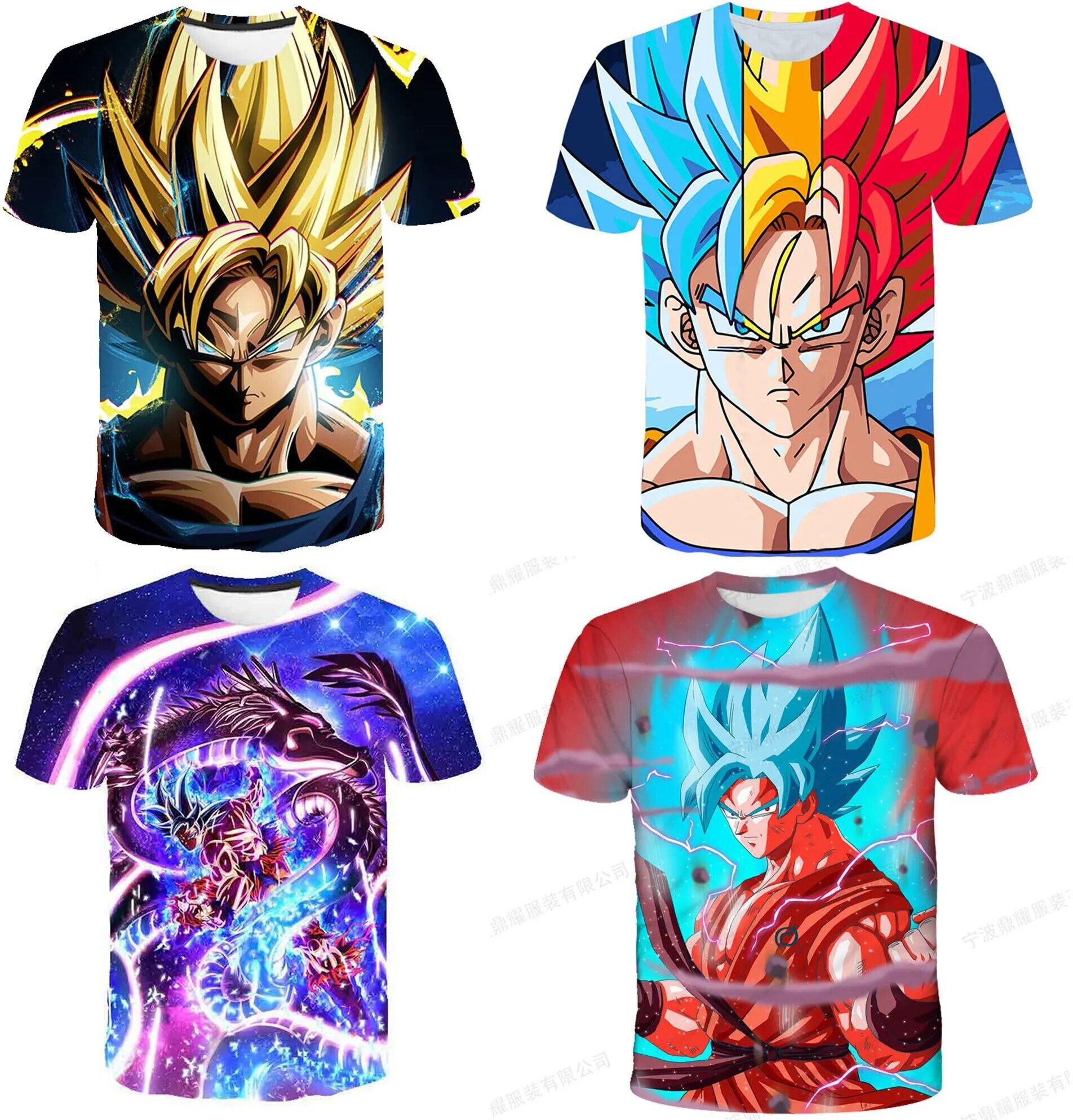 ETST WENDY 013 2023 Children's Cartoon T-shirt Children's Dragon Ball Z T-shirt Children's Anime Clothing for Ages 3 to 14 Baby Short Sleeved Top