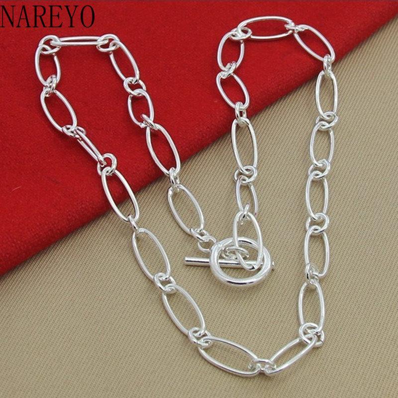 Taylor Erotic Lingerie NAREYO 925 Sterling Silver OT Buckle Necklace Simple Chain For Woman Man Fashion Charm Jewelry Gifts