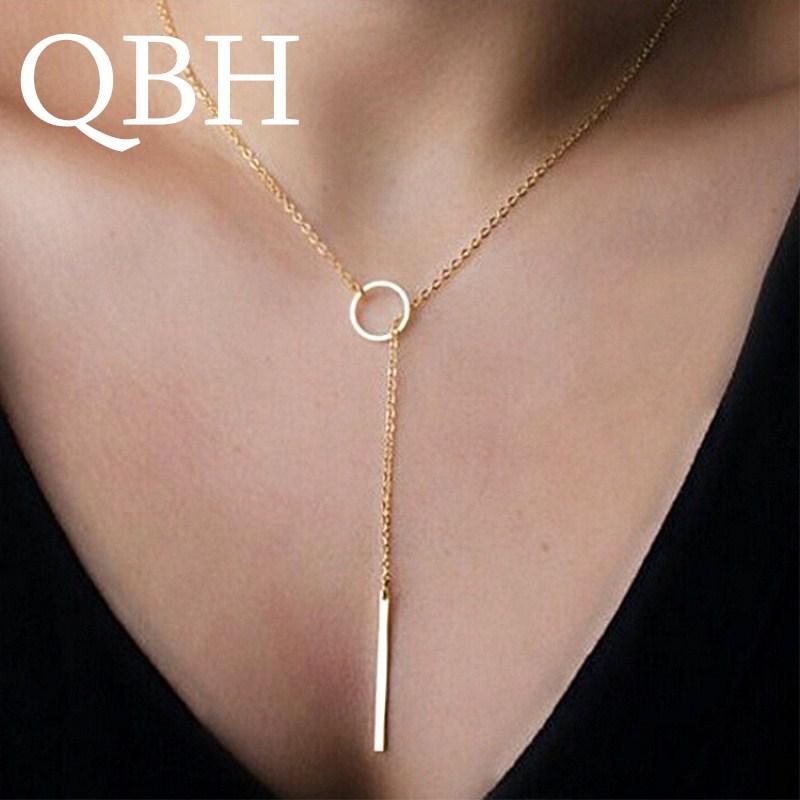 Taylor Erotic Lingerie NK547 Punk Women Jewelry Minimalist Tiny Dainty Collier Unique Round Circle Bar Pendant Short Clavicle Necklace For Girl Chain