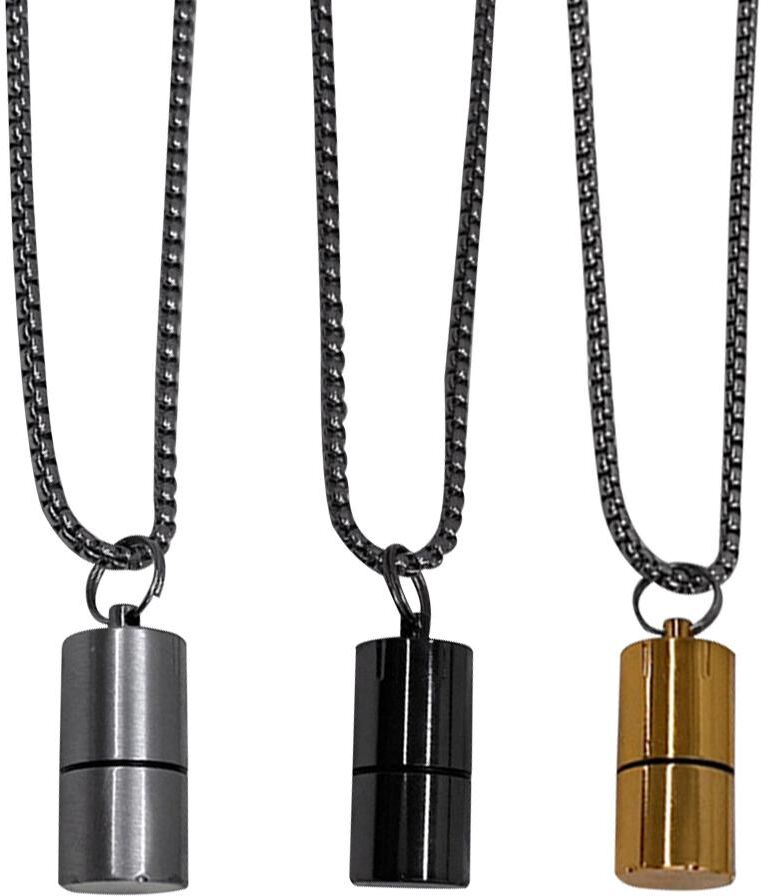 Beach Jewellery Hip Hop Jewelry Lighter Case Necklace Titanium Steel Pendant for Men Women Chain