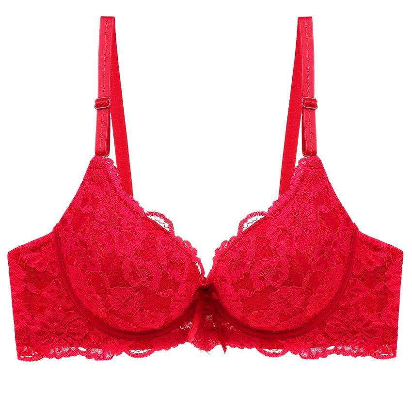 Artdewred Lingerie Sexy Lace Womens Push up Bra Plus Size BC Cup Large Lady Lingerie Bralette Flower Pure Brassiere Embroidery Underwea