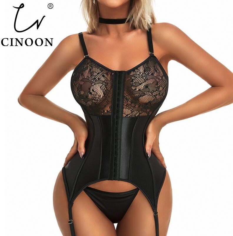 CINOON Sexy Strappy Bodysuit Women's Slimming Underwear Push up Corset and Shaper Gather Bra Shapewear Sexy Lingerie For Women