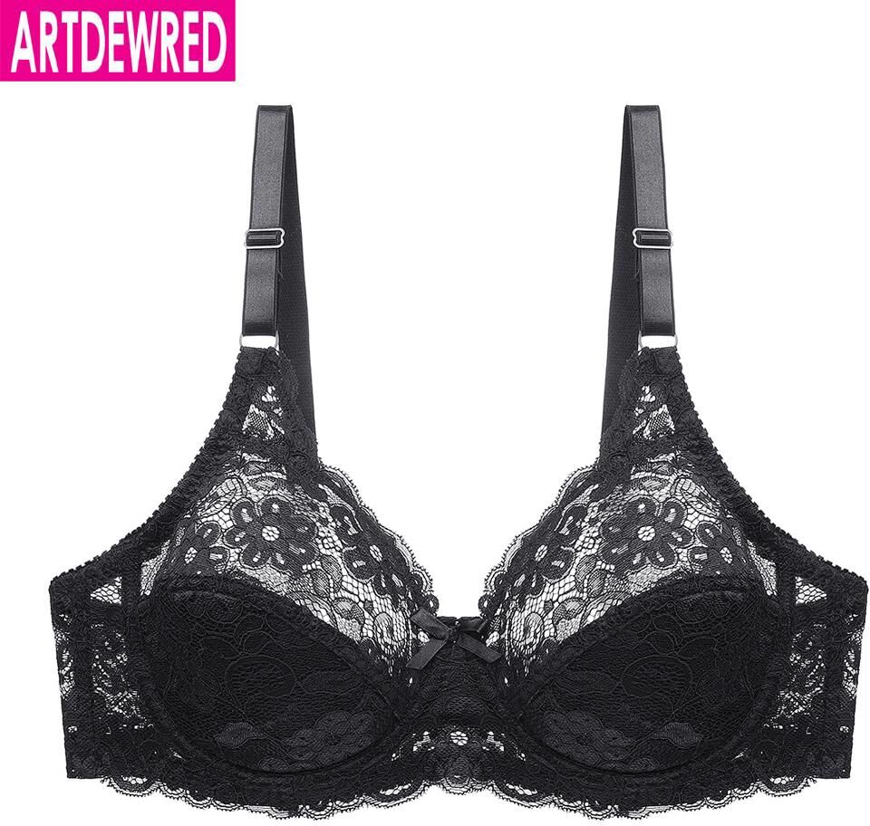 Artdewred Lingerie Artdewred Sexy Women Lace Plus Size Bra Mesh Bralette Lingerie Female Unpadded Floral Femme Big Bras