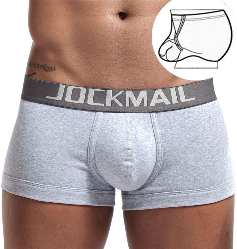 Boxer JOCKMAIL Thickened Cotton Men's Underwear Low Waisted Sports Boxer Briefs Type Steel Suspension Loop Shaping Pants Shorts