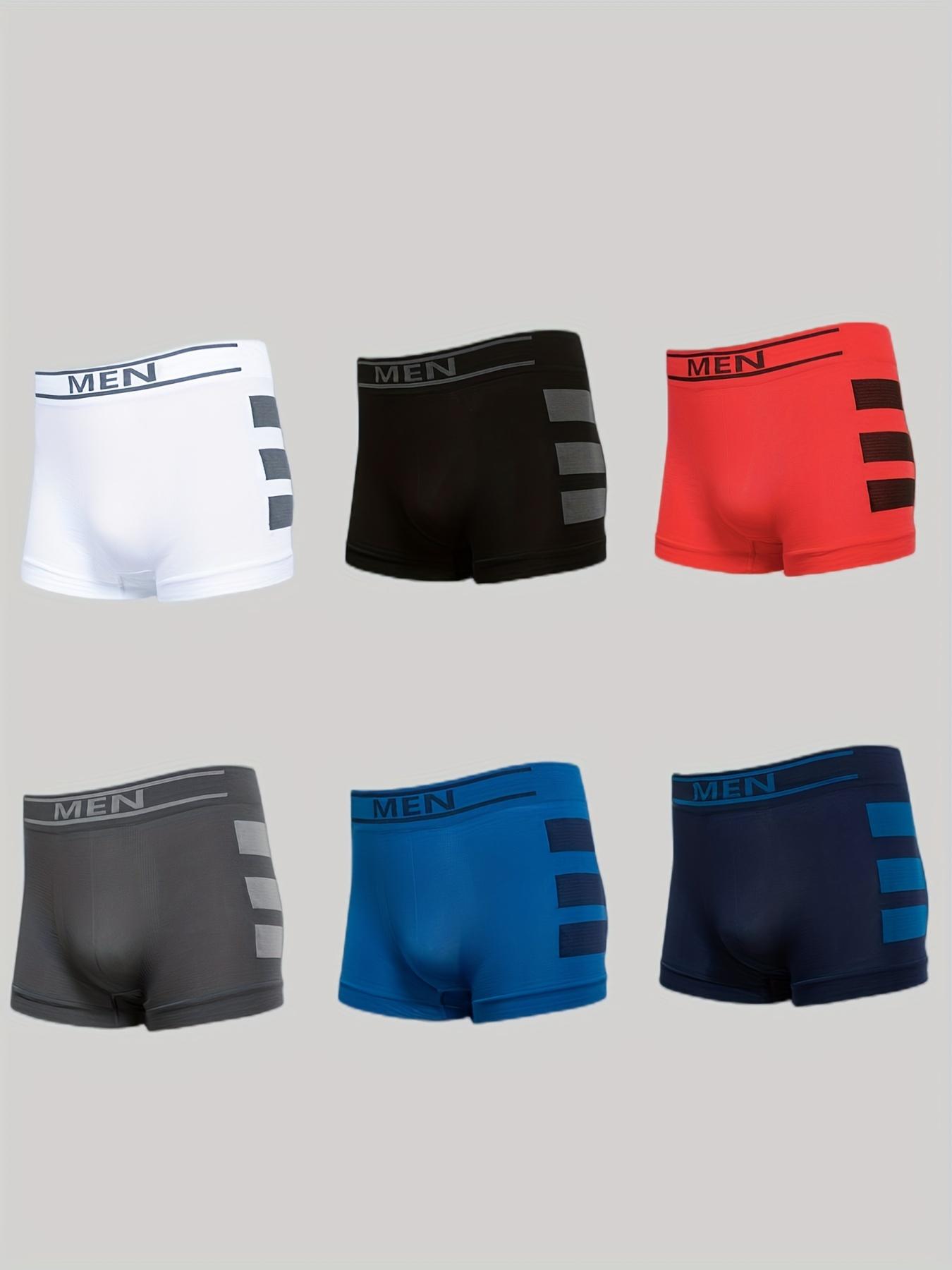 ZIMI COLLECTION 6pcs/Packs Men's Underwear Stretch Multi-color Boxer Briefs