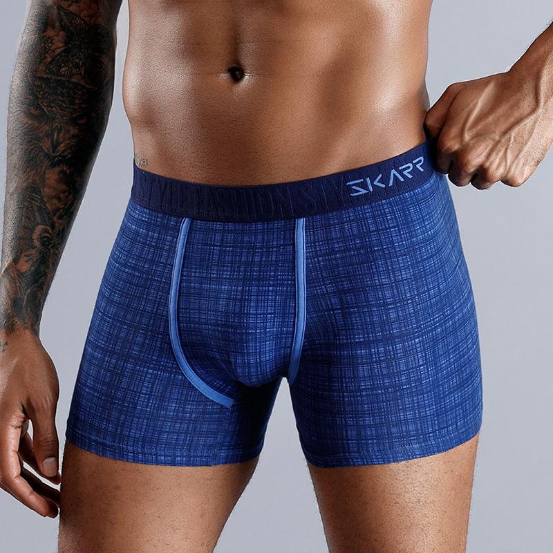 BONITOS 1Pcs Print Men's Underpants Cotton Boxers Sexy Men Underwear