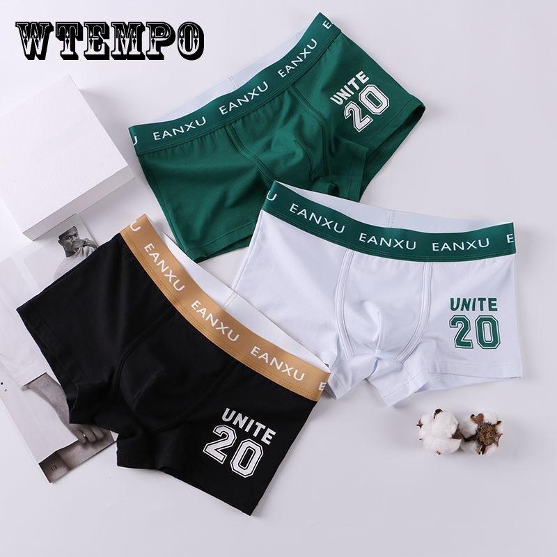 WTEMPO Men's Underwear Men's Boxer Cotton Large Size New Boxer Briefs