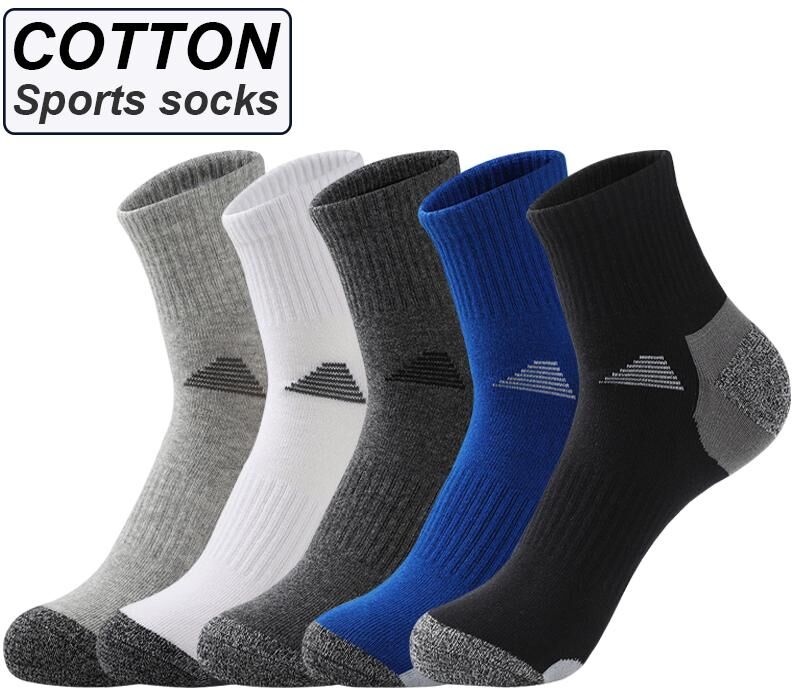 HSSMON Men Sports Socks Breathable Non-slip Comfortable Man High Quality Basketball Running New Male Long Sock 5 Pairs