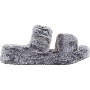 Skechers Cozy Wedge - Women's Slippers Sandals Faux Fur Gray 167238-GRY ORIGINAL