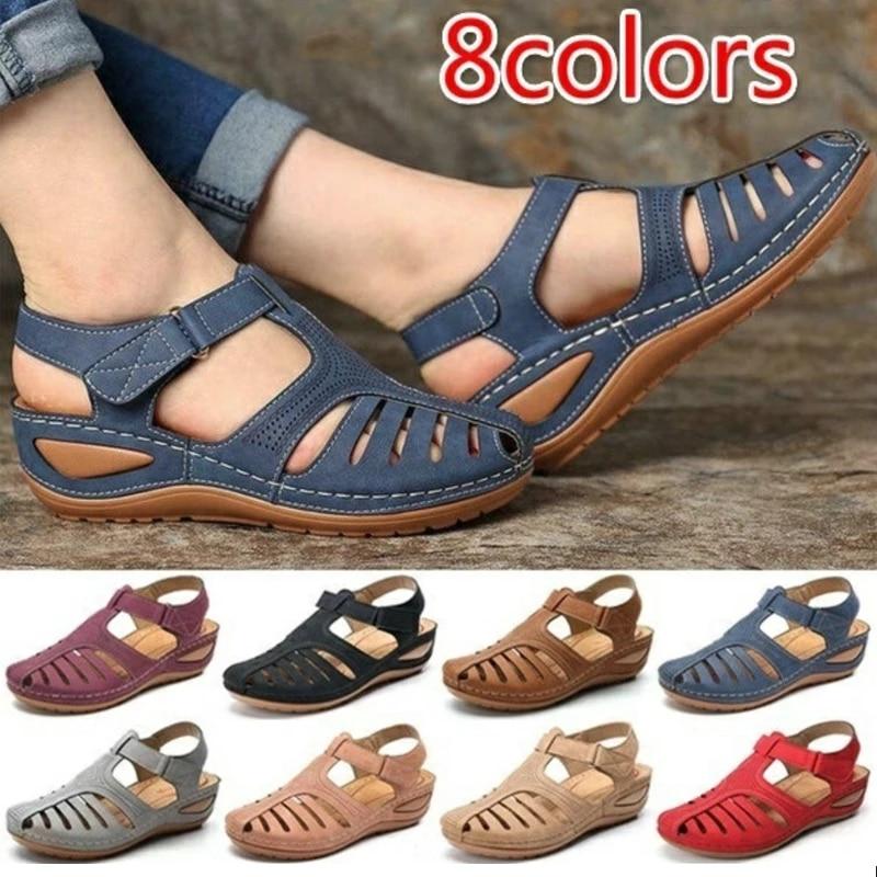 HUANZI Women Sandals New Summer Shoes Woman Plus Size Heels Sandals For Wedges Chaussure Femme Casual Gladiator Platform Shoes Talon