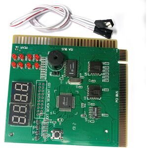 happybuySE New 4Digit PC Analyzer Diagnostic Post Card Motherboard Fault Tester For ISA PCI