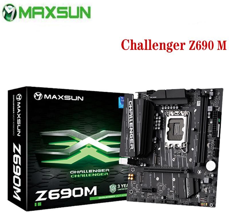 [World Premiere] MAXSUN Motherboard Challenger Z690 SATA 3.0 Support Intel 12th Generation Core LGA1700 Dual channel DDR4 12400